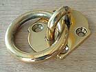 042.40.38 - aanlegring met rechthoekig afgeronde plaat, messing