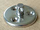 052.10.3 - wartel op ronde plaat, rvs